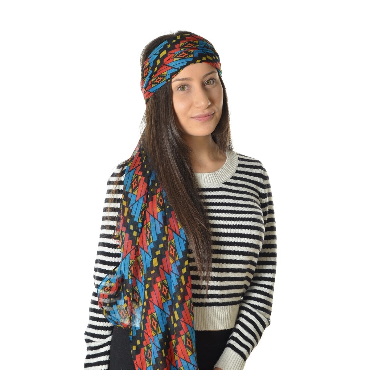 Multicolor Tribal Scarf