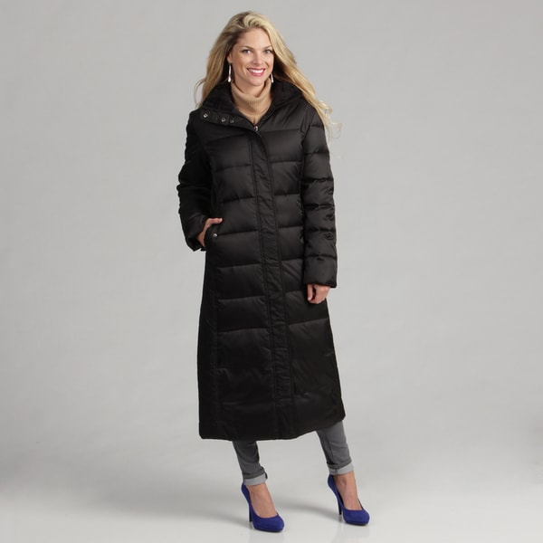 Nautica Womens Black Mellowpile Trim Long Parka   Shopping