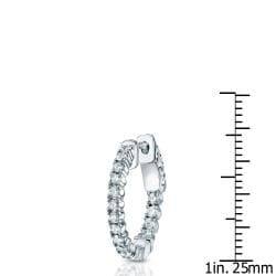 Auriya 14k Gold 3/4ctw Small Diamond Hoop Earrings - 0.73-inch (J-K, I1-I2)