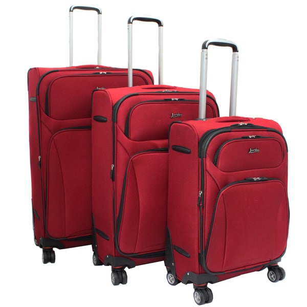 Shop Jourdan Lightweight Red 3-piece Expandable Spinner Luggage Set ...