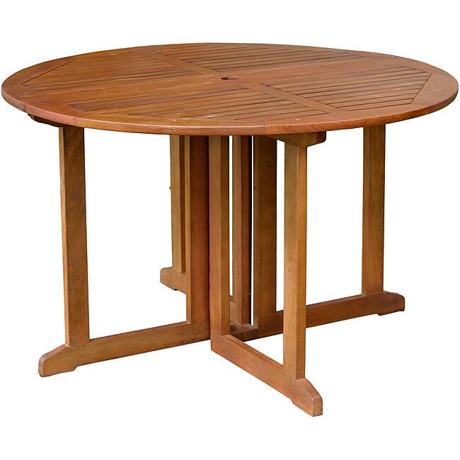 Merry Products Eucalyptus Folding Dining Table