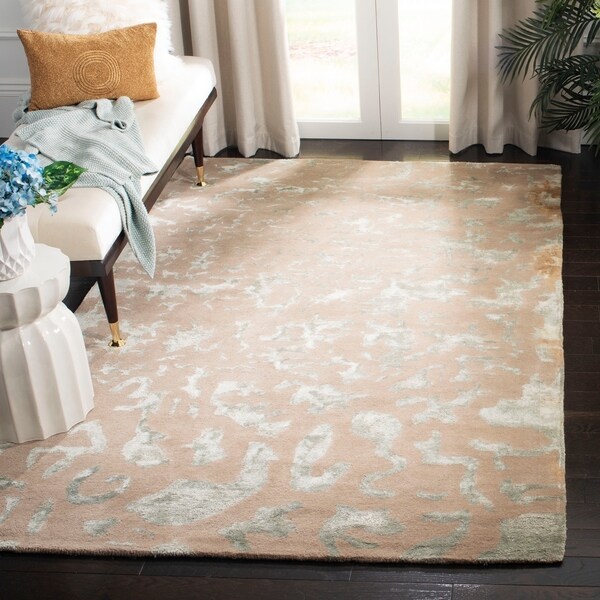 Safavieh Handmade Soho Taupe/ Light Grey New Zealand Wool Rug - 3'6 x 5'6'