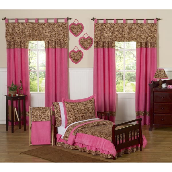 Sweet JoJo Designs Cheetah Girl 5piece Toddler Bedding Set Pink Overstock 6713176