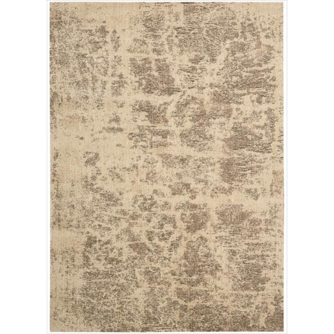 Nourison Home Metropolitan Abstract Beige Rug (7'9 x 10'10)