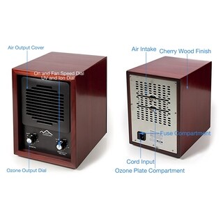Shop Cherry Wood 6-stage Air Purifier with HEPA UV Ozone 