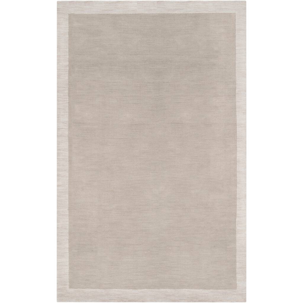 Hand-tufted Madison Square Grey Wool Area Rug - 8' x 10' - 8' x 10'