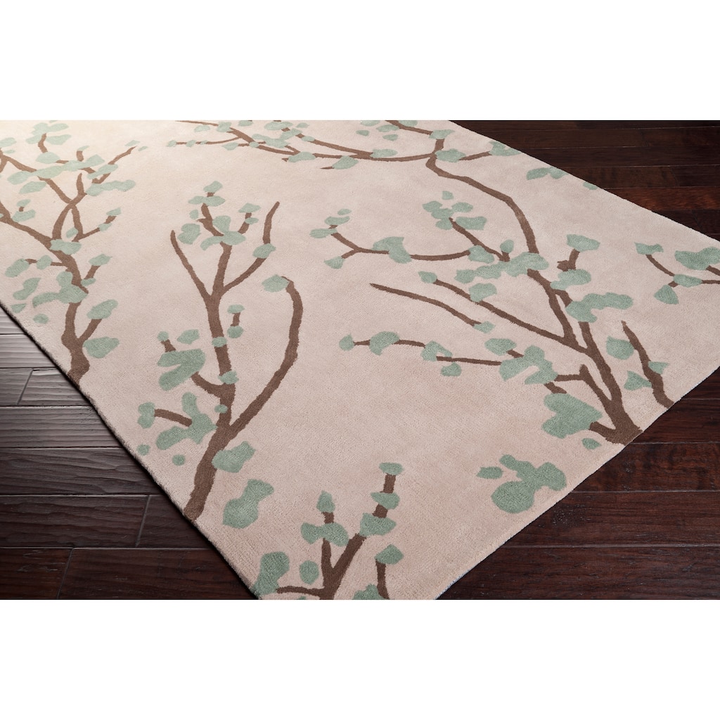 Hand-tufted Green Hudson Park Area Rug - 5' x 7'6"