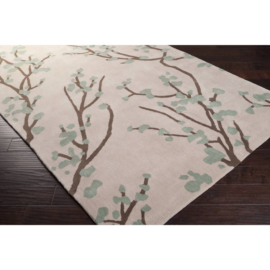 Hand-tufted Green Hudson Park Area Rug - 8' x 10'