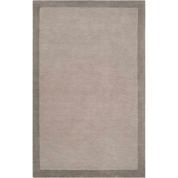 angeloHOME Madison Square Grey Wool Rug (8' x 10') Surya 7x9   10x14 Rugs