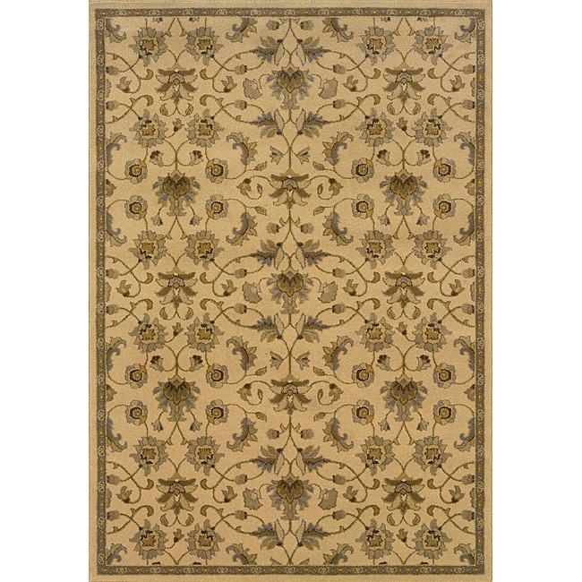 Beige/grey Polypropylene Area Rug (110 X 33)