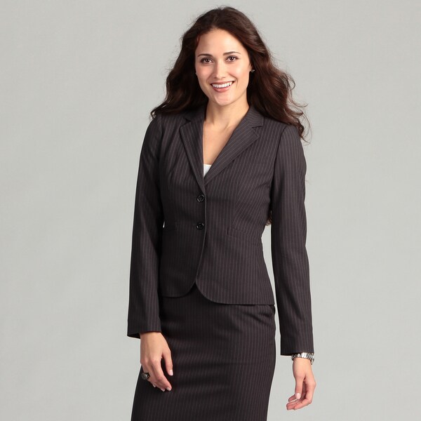 Calvin Klein Women's Black Pinstriped Jacket Calvin Klein Blazers