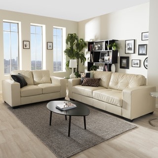Top Product Reviews For Whitney Modern Ivory Faux Leather Sofa And Whitney Modern Ivory Faux Leather Sofa And Loveseat Set
