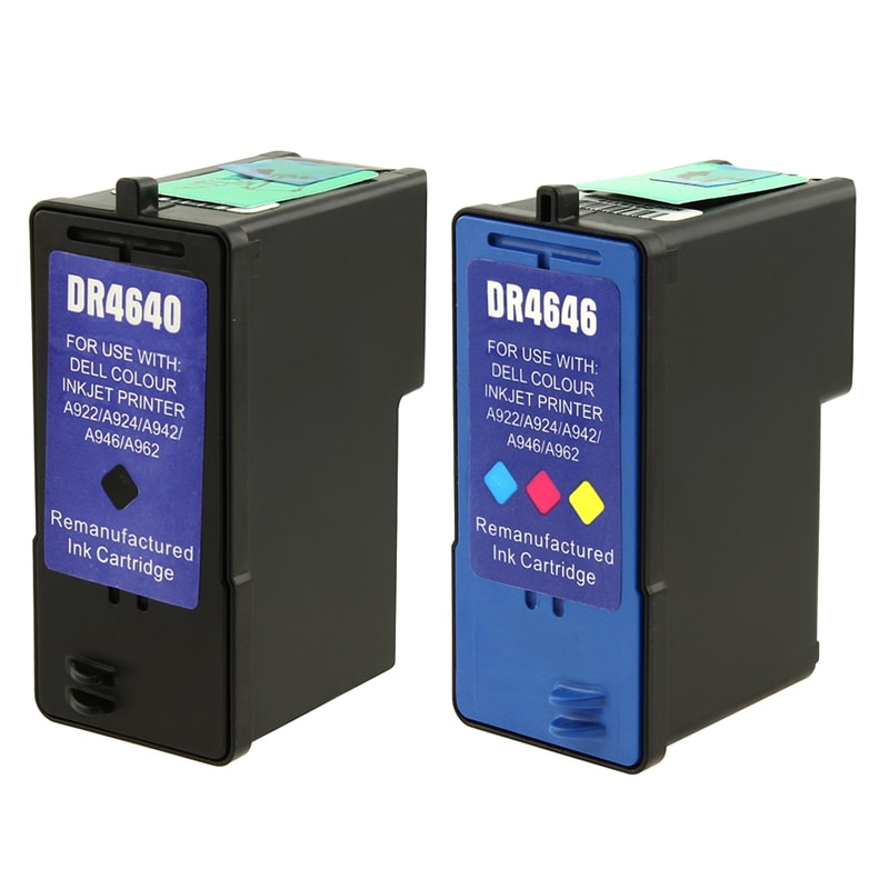 Dell 5/ M4640/ M4646 Black/ Color Ink Cartridge (Remanufactured) (Pack of 2)