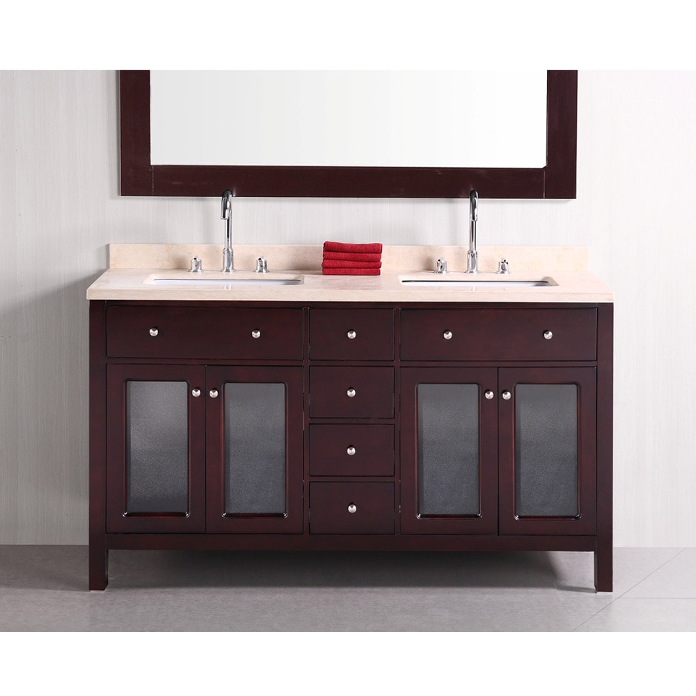 Design Element Venetian 60-inch Double Sink Bathroom ...