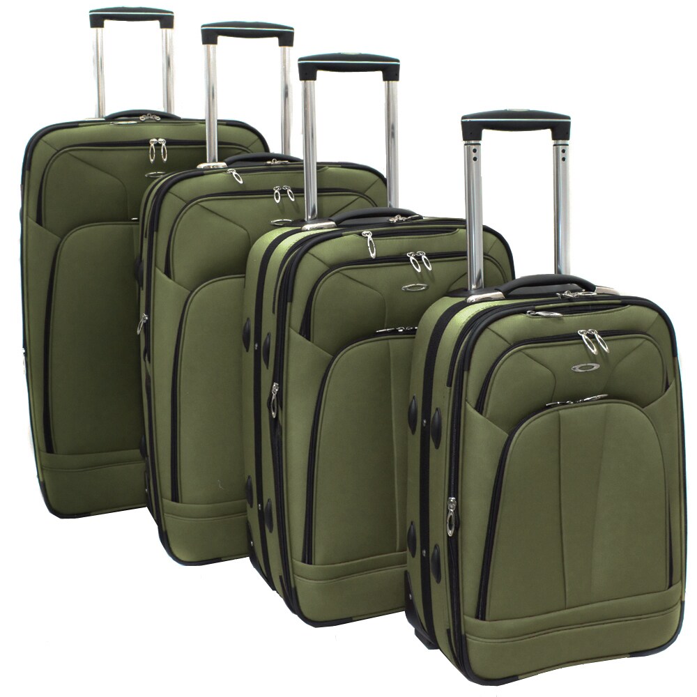 olive green luggage set