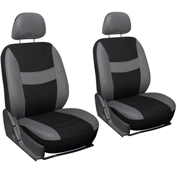 For Toyota New Sleek Black Flat Cloth Front and Rear Car Seat Covers Set