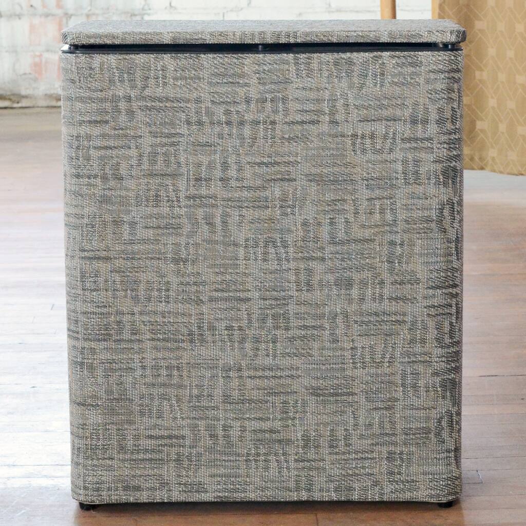 1530 LaMont Home Silver/ Black Zoe Upright Hamper