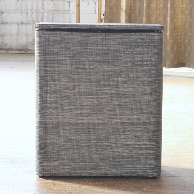 LaMont Home Cambria Silver/ Black Upright Hamper