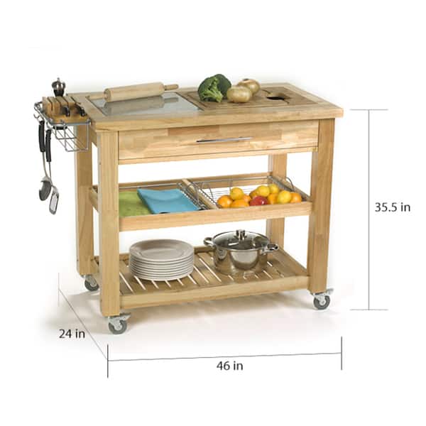 Shop Chris Chris Pro Chef Kitchen Work Station On Sale Free