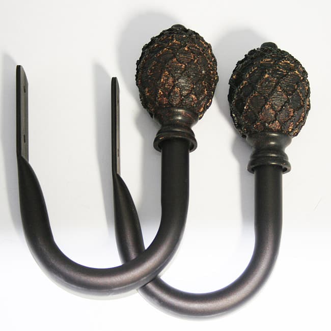 Lewis Alpine Aged Coffee Curtain Holdbacks (Set of 2)