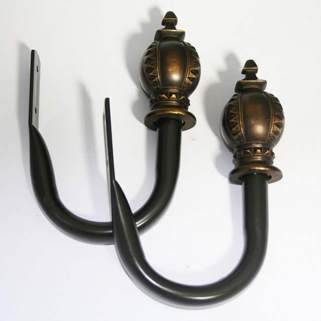 Lewis Crowning Oil Brown Curtain Holdbacks (Set of 2)