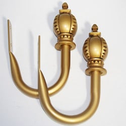 Lewis Crowning Antique Gold Curtain Holdbacks Set of 2  Free Shipping On Orders Over $45 