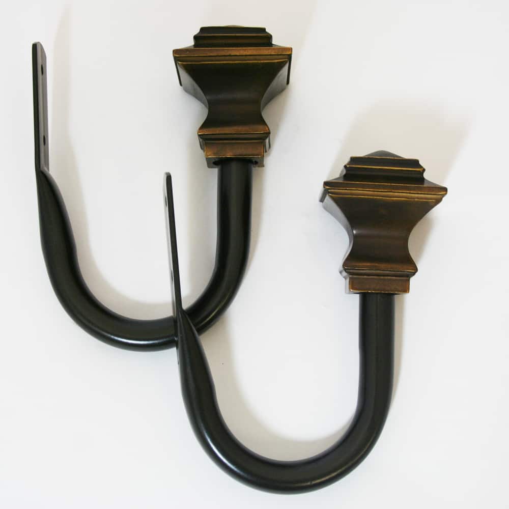 Lewis Quadrant Oil Brown Curtain Holdbacks (Set of 2)