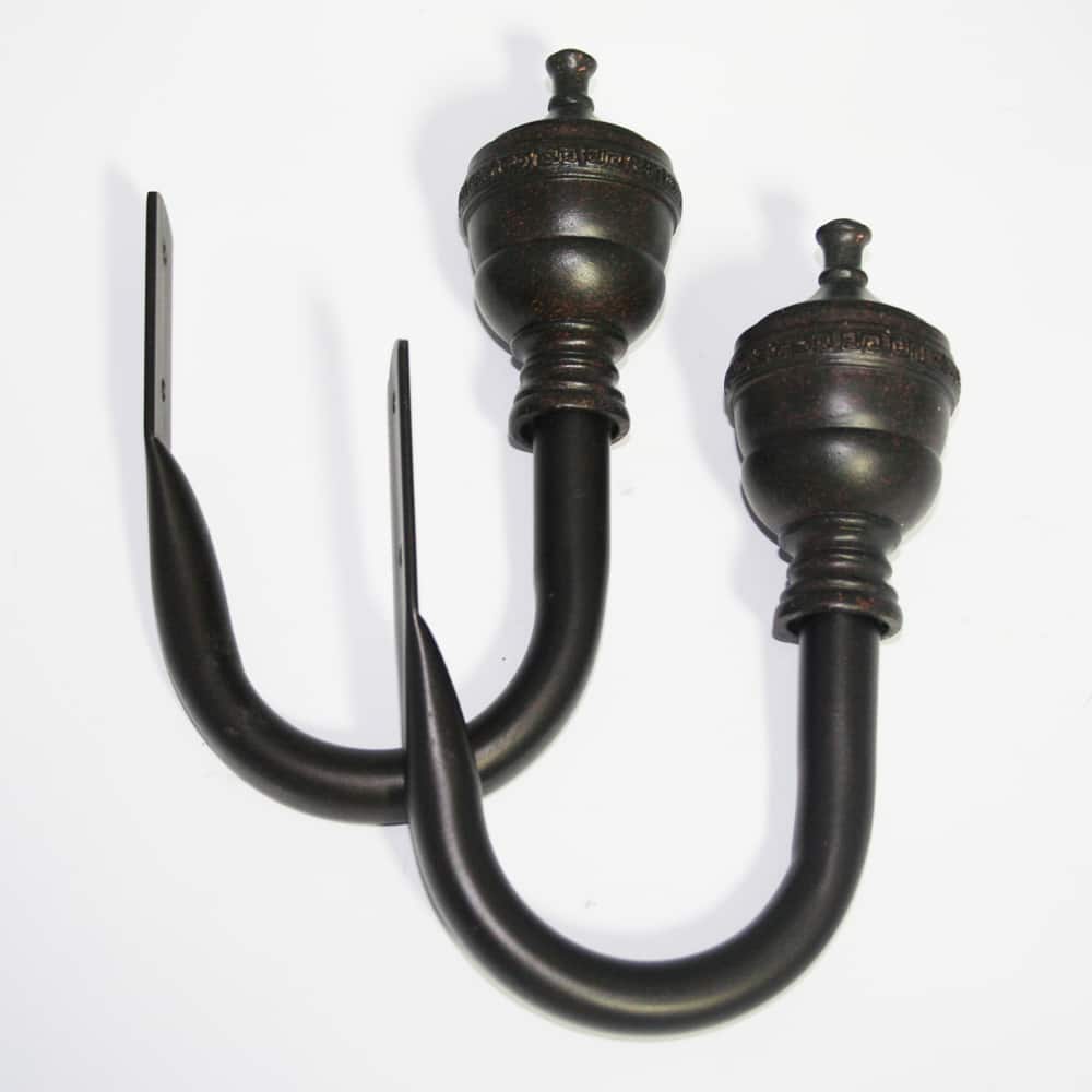 Lewis Royal Aged Coffee Curtain Holdbacks (Set of 2) - n/a