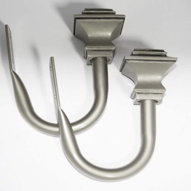 Lewis Quadrant Pewter Curtain Holdbacks (Set of 2)