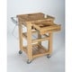 preview thumbnail 2 of 1, Chris & Chris 24x24-inch Natural Finish Pro Chef Kitchen Work Station