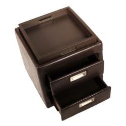 preview thumbnail 2 of 1, Paris Bedside Ottoman with 2 drawers and Tray Top