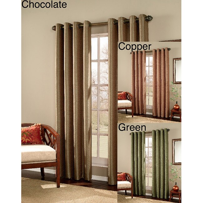 Meridian Grommet 84-Inch Curtain Panel Pair