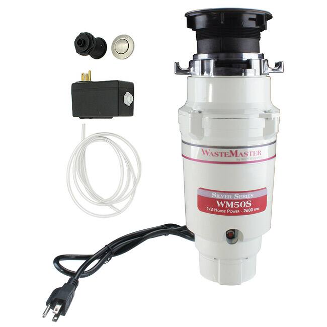 WasteMaster WM50S 1/2-HP Food Waste Disposer Garbage Disposal with Stainless Steel Air Switch Kit