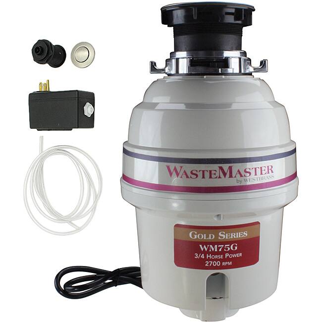 WasteMaster 3/4-HP Garbage Disposal with Stainless Steel Air Switch Kit