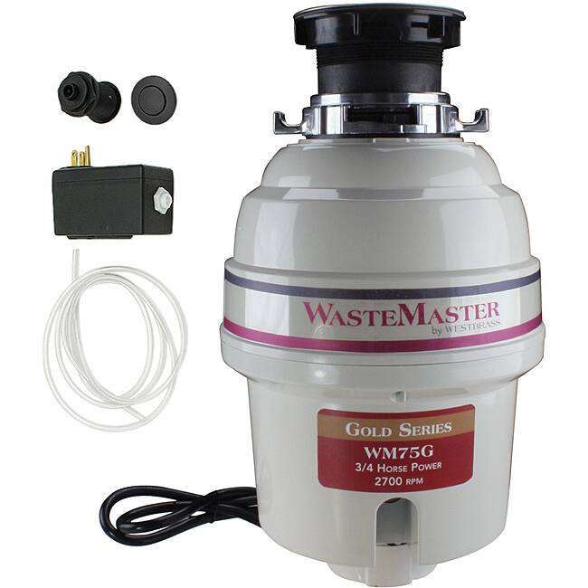 WasteMaster 3/4-HP Garbage Disposal with Black Air Switch Kit