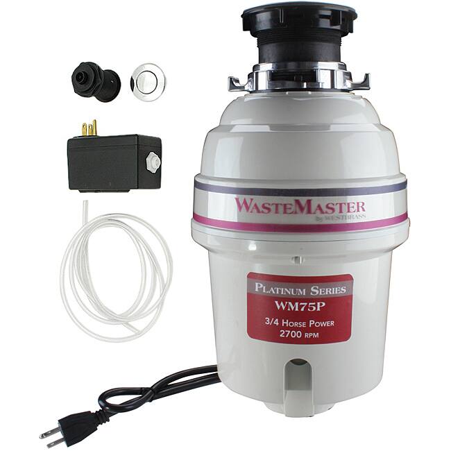 WasteMaster 3/4-HP In-Sink Garbage Disposal with Chrome Air Switch Kit