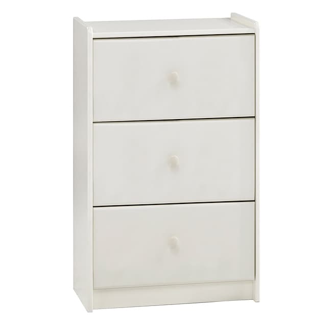 Popsicle White 3 drawer Dresser