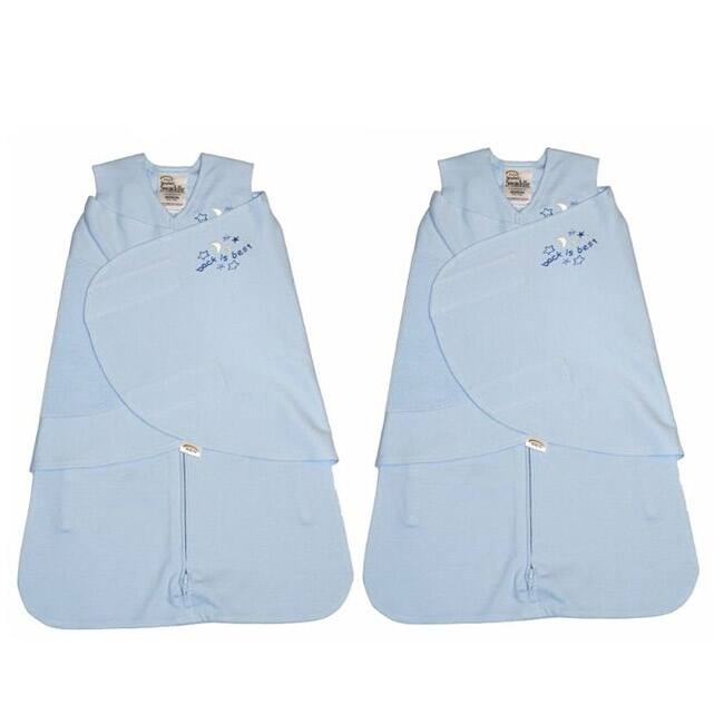Halo Cotton Swaddle SleepSack (Pack of 2) - newborn - Baby Blue