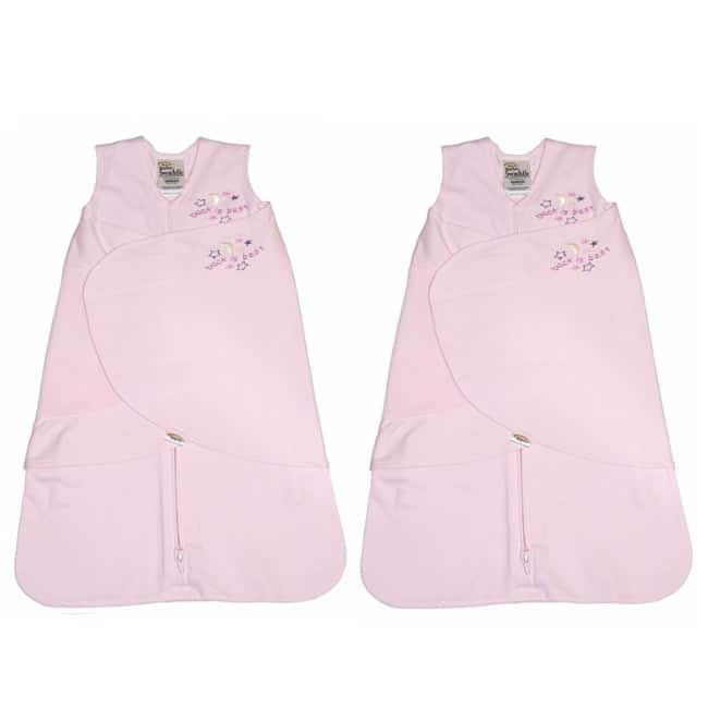 Halo Cotton Swaddle SleepSack (Pack of 2) - newborn - Soft Pink