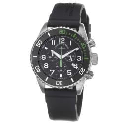 Zeno Men's 6492-5030Q-A1-8 'Divers' Black Dial Black Strap Chronograph Watch