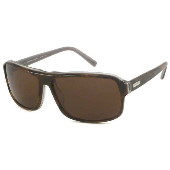 Calvin Klein Mens Ck7768s Brown Rectangular Sunglasses