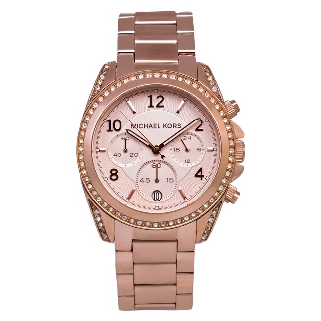 Michael Kors Women's MK5263 'Blair' Chronograph Rosegold Watch ...