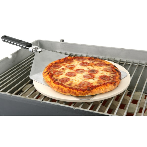 Mr. Bar B Q 15 inch Grill Stone 3 piece Pizza Set