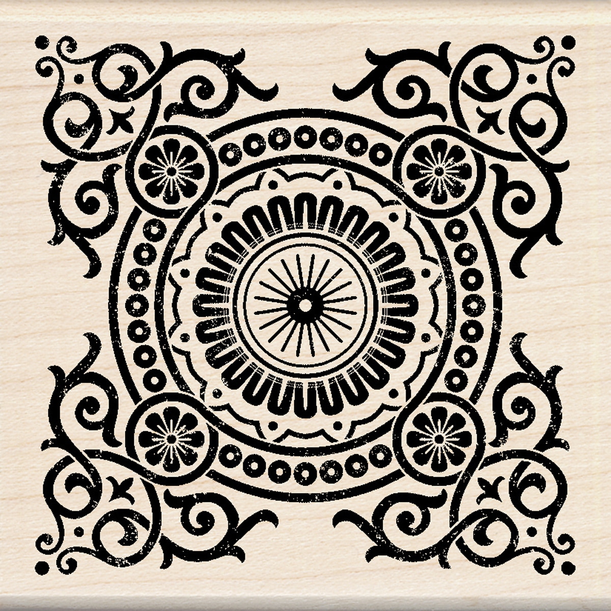 Inkadinkado Decorative Motif Mounted Rubber Stamp