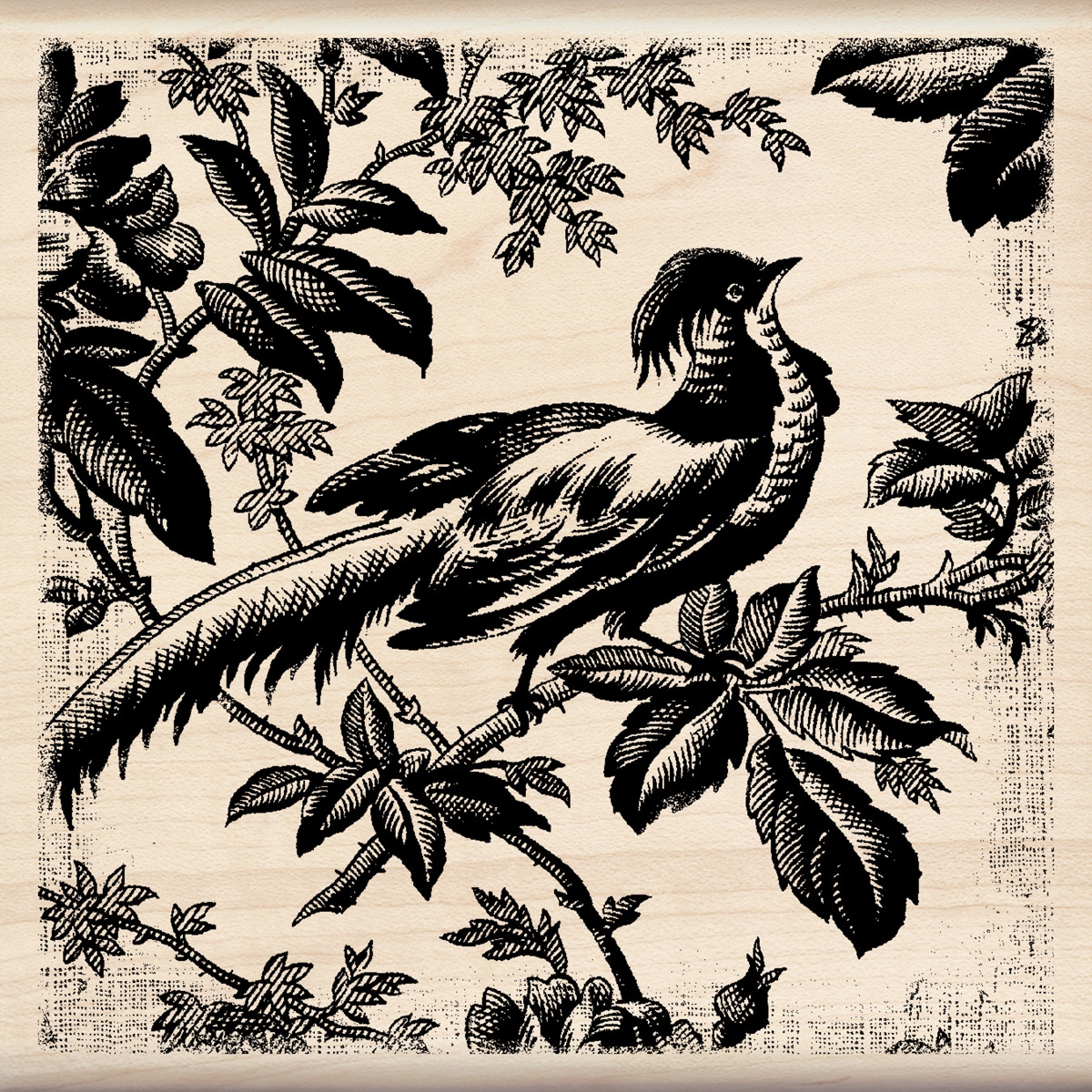 Inkadinkado Asian Pheasant Mounted Rubber Stamp