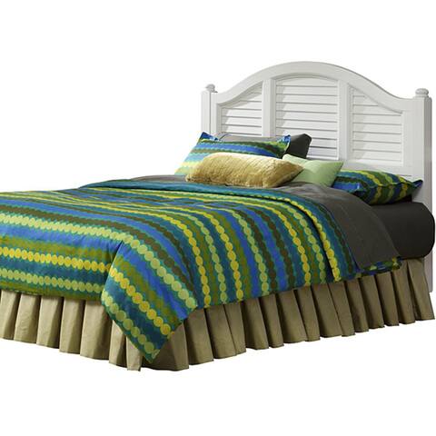 Bermuda Queen Headboard Brushed White Finish by Home Styles