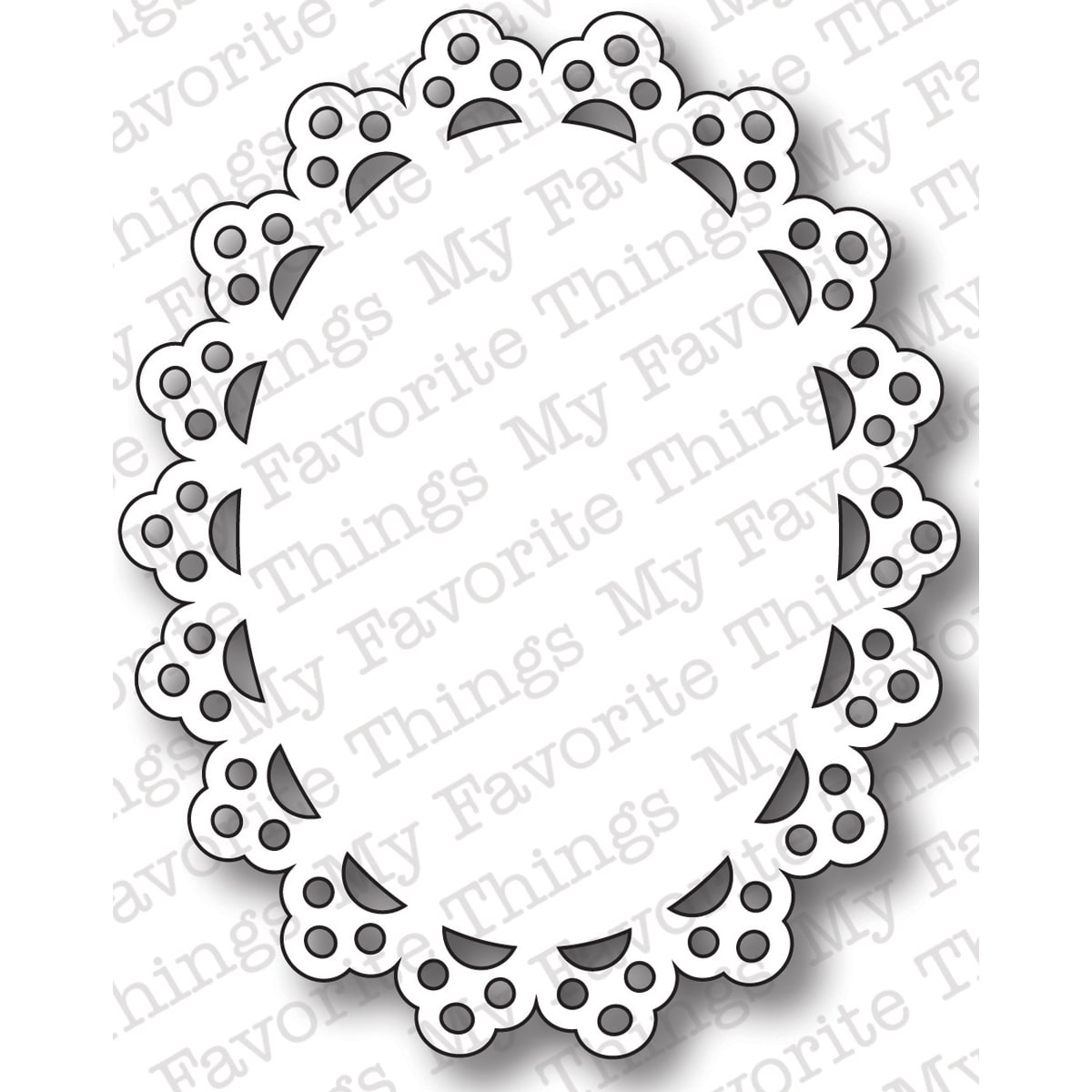 Die namics Die oval Dainty Doily