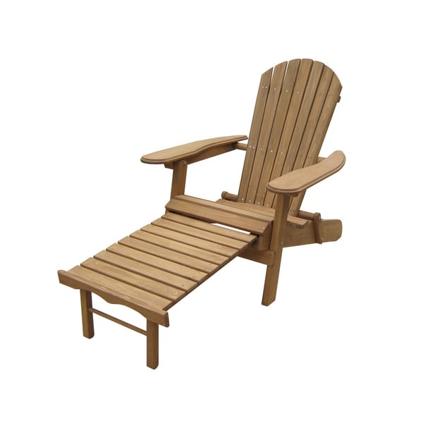 Merry Products Foldable Adirondack Chair with Pull Out 