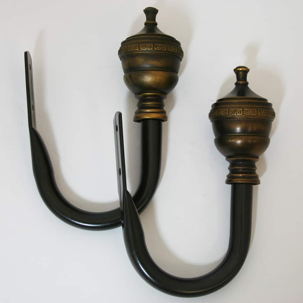 Oil Brown Royal Holdbacks (set of 2) - n/a