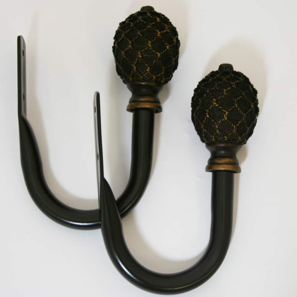 Oil Brown/Gold Alpine Curtain Holdbacks (set of 2)